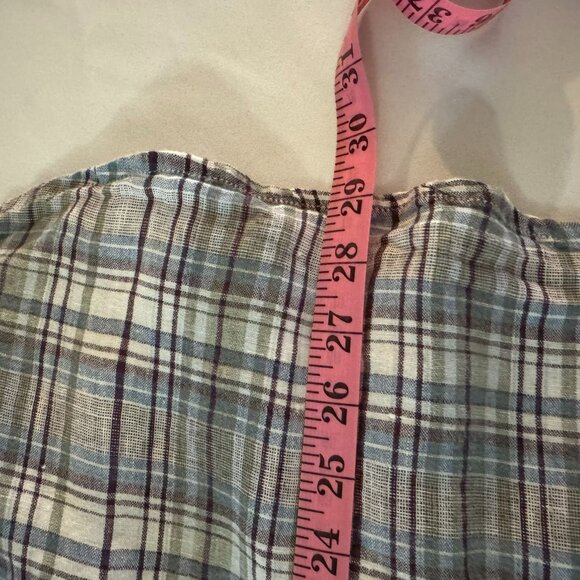 LUCKY BRAND CALIFORNIA FIT MENS LONG SLEEVE BUTTON DOWN LINEN PLAID SIZE L LARGE - Picture 7 of 12